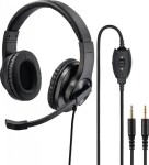 Hama PC Headset HS-P300 stereo čierna / tlačidlo MUTE / ovládanie hlasitosti (139925-H)