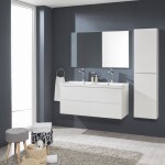 Mereo Aira, kúpeľňová skrinka s keramickým umývadlom 121 cm, biela CN713
