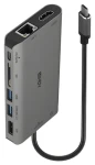 Lindy USB 3.2-C Mini Dock / Dokovacia stanica / USB-C / HDMI + DisplayPort / RJ-45 / USB-C PD 100W / čítačka kariet SD (43323)