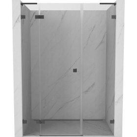 MEXEN/S - Lunar L sprchové dvere krídlové ľavé 140, transparent, grafit kartáčovaná 834SL-140-050-66-00-L