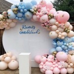 Balónová girlanda ružovo-modrá 144 ks - Cakesicq - Cakesicq