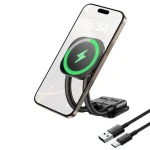 Baseus PrimeTrip C03sPro čierna / Držiak telefónu do auta / Bezdrôtová nabíjačka Qi / palubná doska (6932172696061)