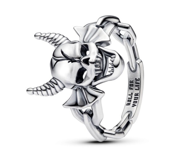 Pandora Strieborný prsteň Klub Hellfire Stranger Things 193569C00 48 mm