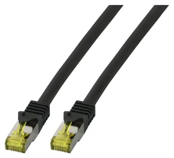 EFB Cat6a čierna / Patch kábel / S/FTP / RJ-45 / 1,5 m / LSZH (MK7001.1,5B)