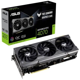 ASUS TUF Gaming GeForce RTX 4070 OC Edition / 2580 MHz / 12GB GDDR6X / 192bit / 2x HDMI + 3x DP / 200W (8) (90YV0IZ0-M0NA00)