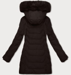 Dámska čokoládová bunda s kapucňou J Style (16M9121-158) odstíny hnědé M (38)