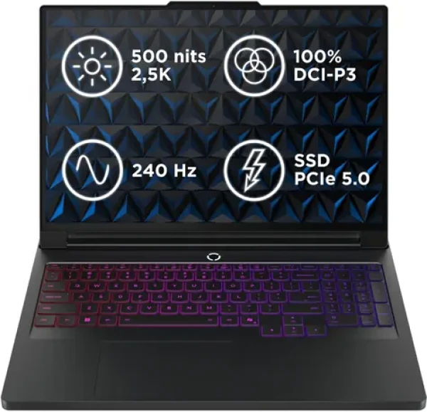 Lenovo Legion Pro 5 16AFR10 čierna / 16" WQXGA / AMD RYZEN 9 9955HX / 32GB / 1TB SSD / RTX 5070Ti 12GB / W11P (83RU001ACK)