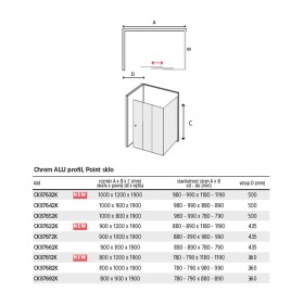 Mereo Sprchovací kút, Lima, obdĺžnik, trojdielne, zasúvací, 100x120 cm, chróm ALU, sklo Point CK87632K