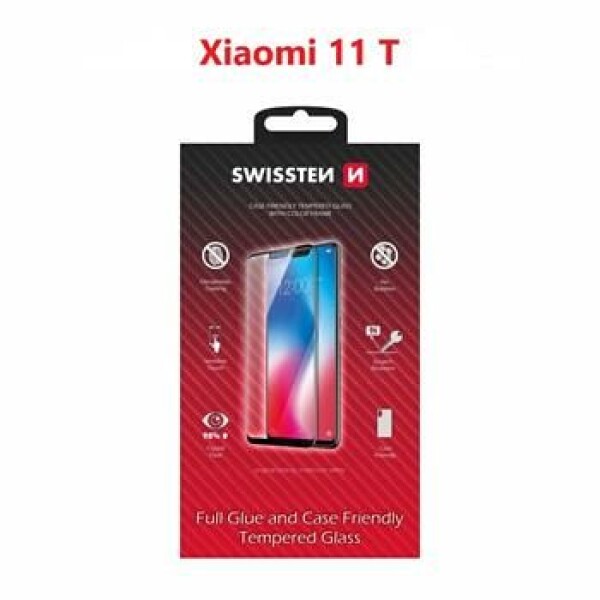 SWISSTEN FULL GLUE COLOR FRAME CASE FRIENDLY sklo pre XIAOMI 11 T čierna (54501809)