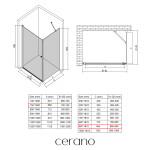 CERANO - Sprchovací kút Antelo L/P - 6 mm - chróm, transparentné sklo - 75x90x190 - otočný CER-8050BD126