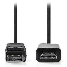 Nedis DisplayPort - HDMI čierna / Redukčný kábel / DisplayPort (M) - HDMI (M) / DP 1.2 / 3 m (CCGL37100BK30)