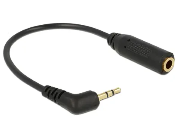 DeLock audio kábel Stereo jack 2.5 mm 3 pin samec Stereo jack 3.5 mm 3 pin samica pravouhlá (65672DE)