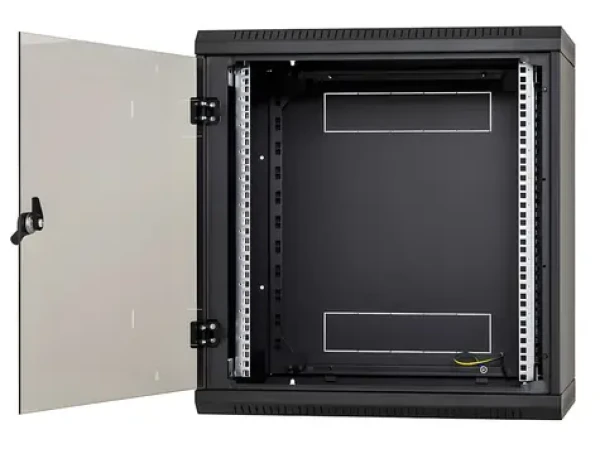 Triton rozvádzač nástenný 12U čierny / Rozvádzač / Nástenný / 600x595 mm / perforované dvere (RBA-12-LS6-BAX-A1)