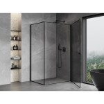 MEXEN/S - Mist-B sprchovací kút dvere krídlové pravá 70 x 110, čierna okraj, čierna 8A2T-070-110-70-70-P