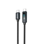 Dudao Dátový kábel L7C / USB-C / USB-C / 1000W / LED displej / 1 m / čierna (185908)