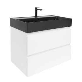 Kúpeľňová skrinka s umývadlom SAT B-Way 79x50x45 cm biela lesk BWAY280WU2B2B BWAY280WU2B2B