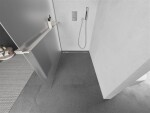MEXEN/S - Kioto+ Sprchová zástena s poličkou WALK-IN 70 x 200, dekor, nikel kartáčovaný 800-070-121-97-30