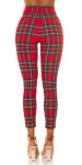 Sexy Koucla checkered Highwaist Pants red XL