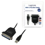 LogiLink / Kábel USB na paralelný Port / USB-A (M) - Centronics 36 (M) / 1,5 m (AU0003C)