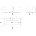 MEXEN - Nila voľne stojaca vaňa reliéf 170 x 75, biela, bez krytky prepadu a zátky 52841708000-SS