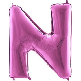 Nafukovací balónik písmeno N ružové 102 cm - Grabo