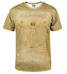 Aloha From Deer Vitruvian Man T-Shirt TSH AFD497 Žltá farba