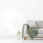 Veselá Stena Samolepka Silueta Rocker Farba: černá, Veľkosť: 100 x 61 cm