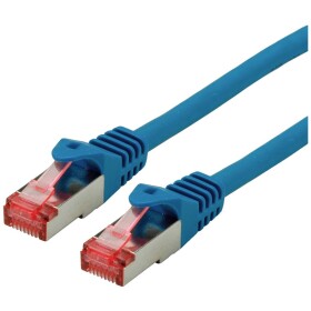 Roline 21.15.2640 RJ45 sieťové káble, prepojovacie káble CAT 6 S/FTP 0.50 m modrá dvojžilový tienený, bez halogénov, samozhášavý 1 ks; 21.15.2640