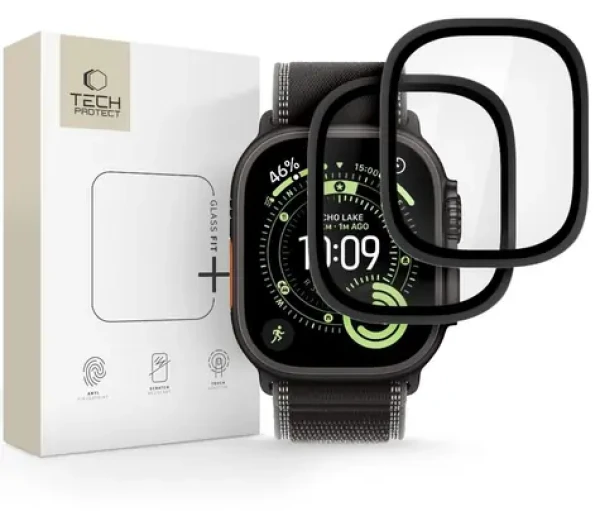 Tech-Protect ochranné sklo pre Apple Watch Ultra 49mm čierne / Ochranné sklo / 2 ks v balení