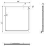 SAPHO - GEMINI zrkadlo s LED osvetlením 55x55cm GM055