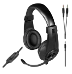 LEGATOS Stereo Gaming Headset čierna / herné slúchadlá / mikrofón / 3.5mm Jack / ovládanie hlasitosti (SL-860014-BK)