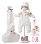 Llorens M740-06 oblečenie pre bábiku bábätko NEW BORN veľkosti 40-42 cm s nosítkom cez rameno