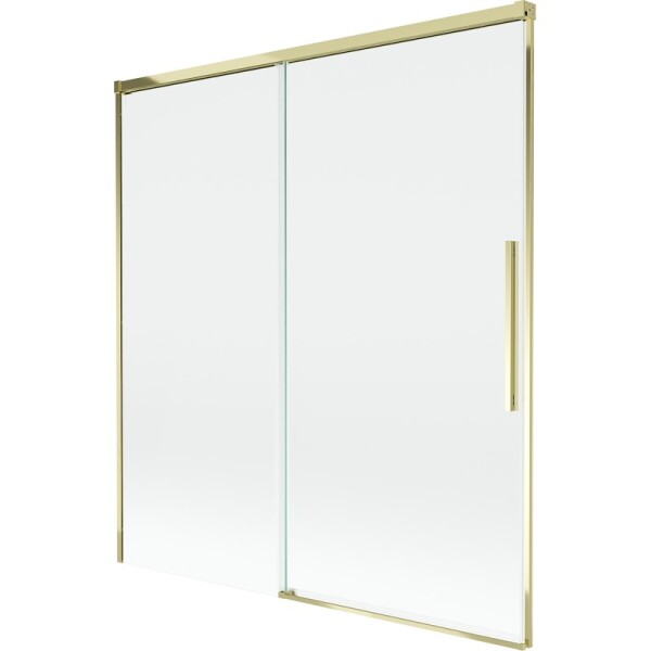 MEXEN/S - Rox vaňová zástena 2-krídlová posuvná 150 x 150, transparent, zlatá 8C9-150-001-50-00