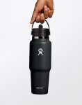 Hydro Flask Wide Mouth Travel Bottle with Flex Straw Cap 32 oz (946 ml) Black