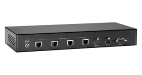 LevelOne HDMI Cat5 AV vysielač čierna / AV vysielač / 4X RJ45 / 4K / 100 m / PoE / HDCP (HVE-9214PT)