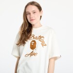 Tričko A BATHING APE Chain Stitch College Relaxed Fit Tee UNISEX Ivory M