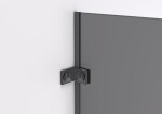CERANO - Sprchová zástena Walk-in Orbis Ľ/P - 8 mm - čierna matná, grafitové sklo - 100x200 CER-978731