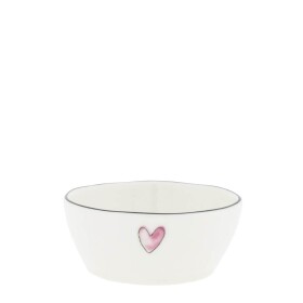 Bastion Collections Keramická mištička Pink Print 80 ml Srdce