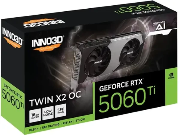 Inno3D GeForce RTX 5060 Ti Twin X2 OC 16GB / Grafická karta / 16GB GDDR7 (N506T2-16D7X-191073N)