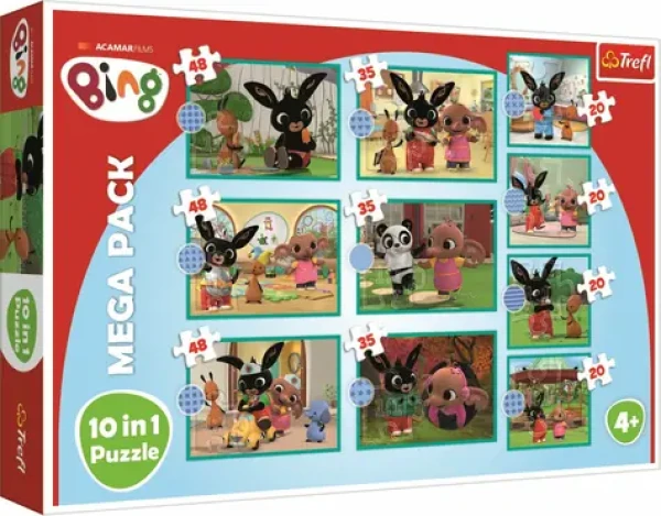 Trefl - Puzzle - Bing a priatelia Mega PACK 10v1