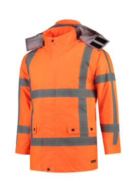 Pracovná bunda RWS Parka unisex fluorescenčná oranžová 4XL