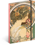 Presco Group Notes Alfons Mucha - Maxana / linajkový / 13 × 21 cm (A-4364)