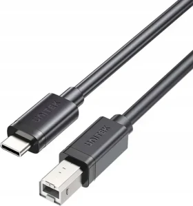 Unitek USB tlačový kábel čierna / Kábel / USB-C - USB-B 2.0 / 2 m (C14140ABK03-2M)