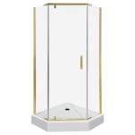 KERRA - Sprchovací kút päťboký Kora 90 Zlatá 5907548116451