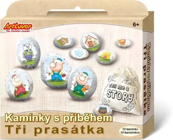 ARTLOVER Kreatívna sada Kamienky s príbehom - Tri prasiatka