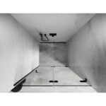 MEXEN/S - Lunar-F skladacie sprchové dvere pravé 100, transparent, čierna 836-100-000-70-00-P