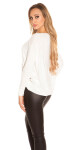 Sexy KouCla pullover with trendy gaps Einheitsgroesse