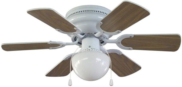 Domoletti Ceiling lamp with fan G.LUX GF-MUSE, 1 x E14, white, wings white/oak