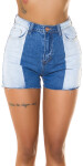 Sexy Bi-Color Highwaist Shorts denimblue