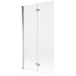 MEXEN - MIST vaňová zástena 100x150 cm 6mm 2-s, chróm, číra, ľavá 8A9-100-002-01-00-L
